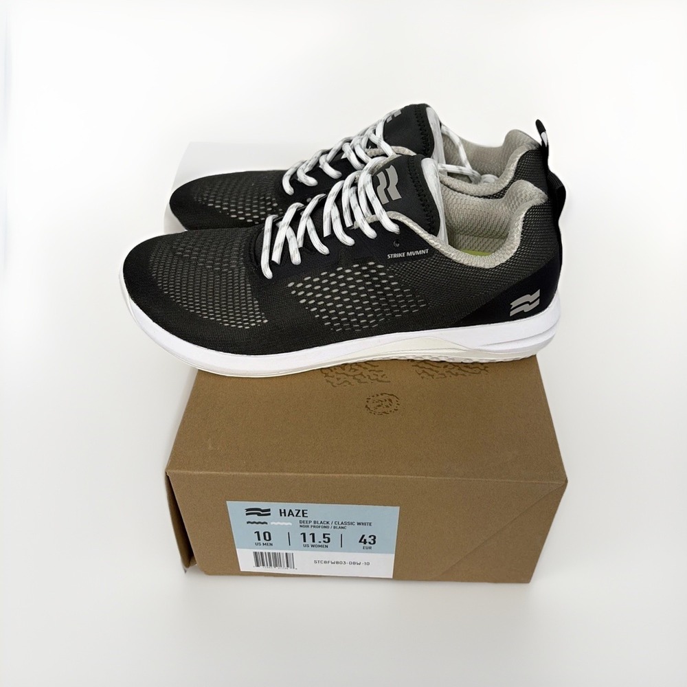 STIKE MVMNT cross trainer sneakers Mens 10 womens 11.5 BLACK WHITE HAZE NEW